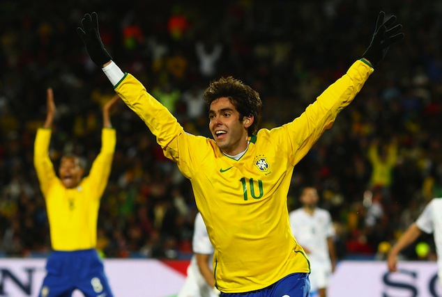 Kaka has played 89 games with Brazil
